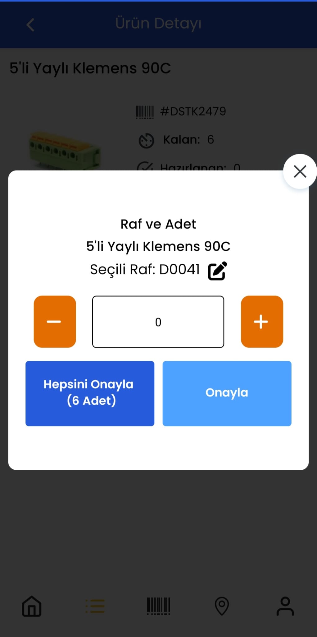 Product preparation confirmation in the Polypus mobile app